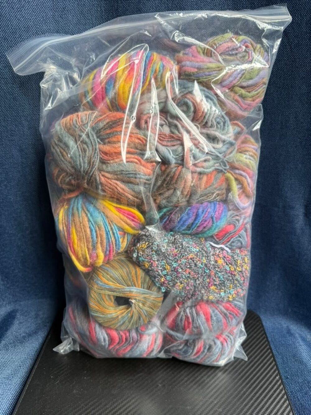 Mixed Knitting Yarn Lot Multicolor Craft Destash Spinning Skeins Pack 1.02 lbs